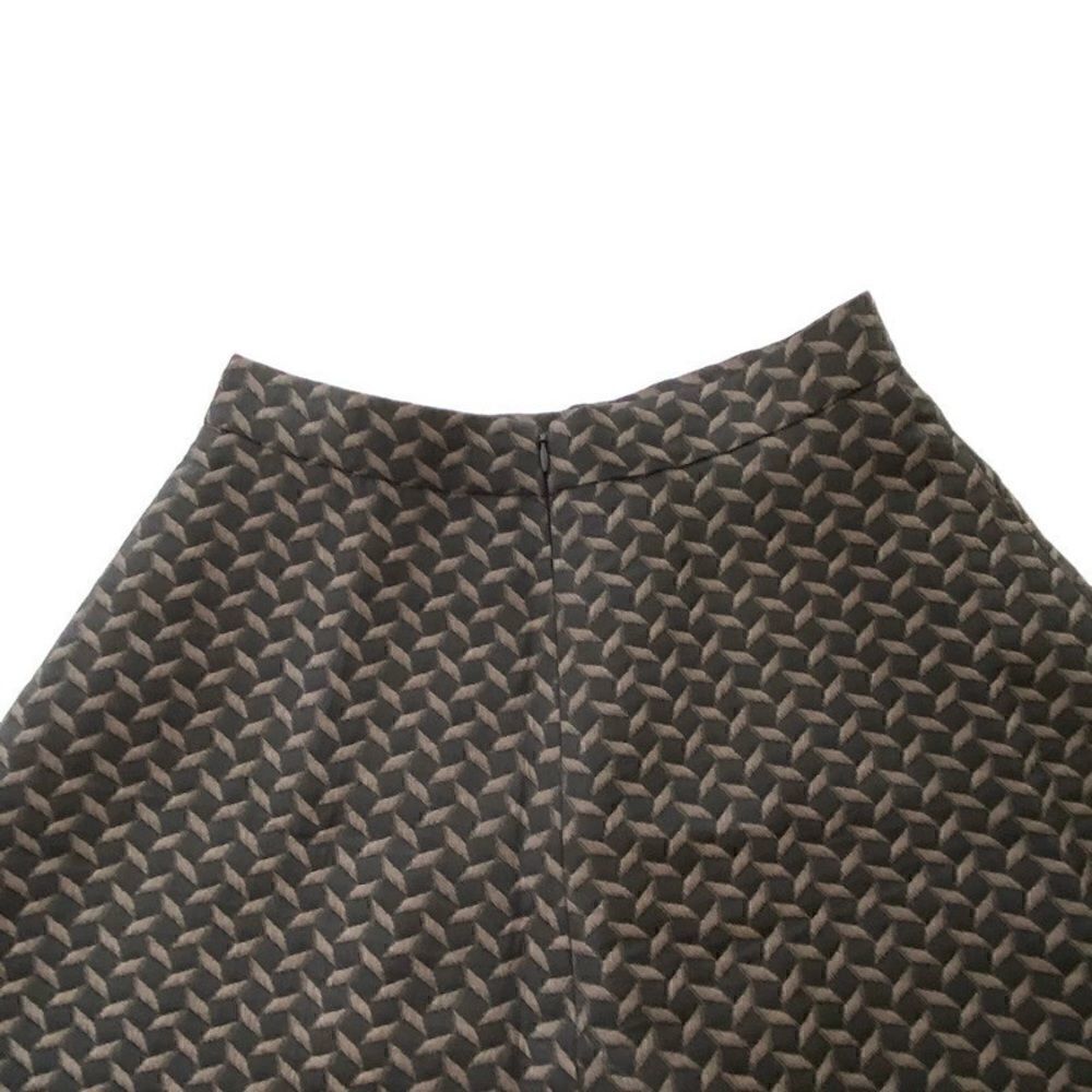 Halogen Nordstrom Brocade Skater Mini Skirt Black & Brown Pattern 4 - Picture 2 of 12